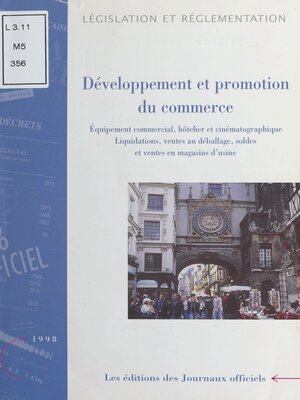 cover image of Développement et promotion du commerce